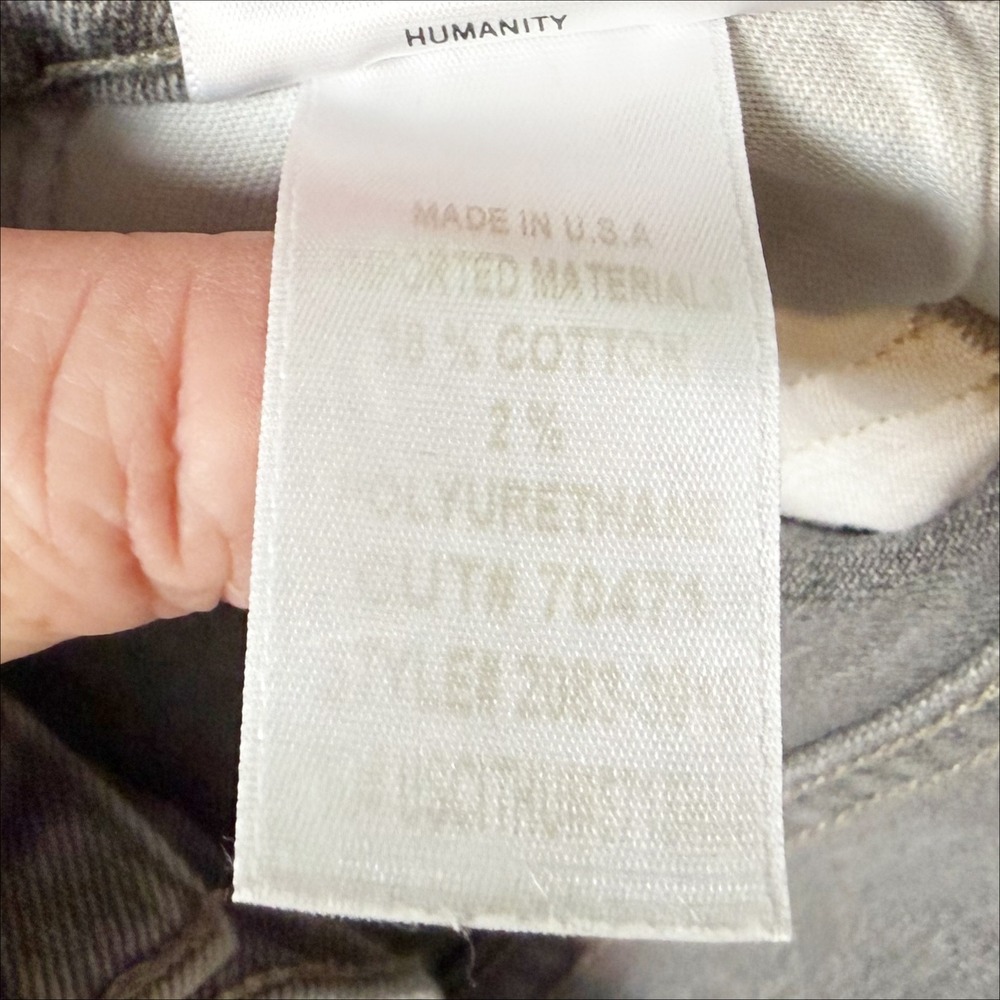 Citizens of Humanity Isola Straight Cropped Jeans 28 Faded Grey Raw Hem Frayed - Picture 10 of 10